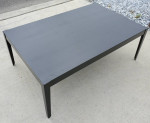 Industrial Steel Coffee Table with Black Hammered Finish