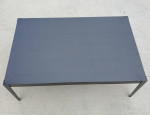 Industrial Steel Coffee Table with Black Hammered Finish