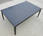 Industrial Steel Coffee Table with Black Hammered Finish