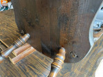 Dining table with extensin and 6 chairs - $300