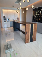 Walnut Epoxy River Bar Table