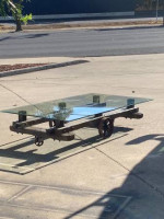 Antique cart coffee table