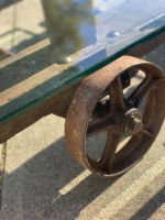 Antique cart coffee table