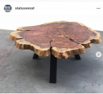 Redwood slab coffee Table
