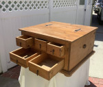 End table Coffee Table Storage Trunk - solid WOOD