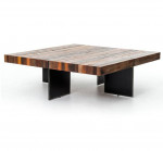 High End 4'x4' Rustic Coffee Table - Reclaimed Wood - Heavy Duty
