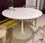 MCM White Tulip Table 42in