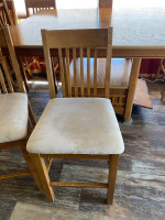 Tall dinning room table and 8 chairs