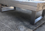 Reclaimed beams coffee table