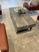 Reclaimed beams coffee table