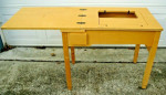 Folding Table Desk for Sewing Machine with Chair Cushion Stool