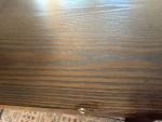 Extendable / collapsible wood dining room table + 4 chairs