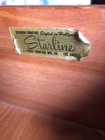 Mid century dresser table USA solid wood