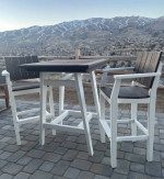Outdoor Square Cafe Bar Table and Chair Set