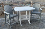 Outdoor Balcony Table with 2 Adirondack Chairs