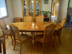 Dining table and china cabinet