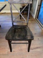 REDUCED!! Solid Oak Large Dining Double Pedestal Table with 8 chairs