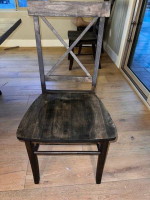 REDUCED!! Solid Oak Large Dining Double Pedestal Table with 8 chairs