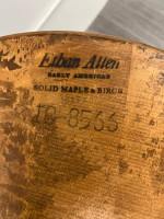 Ethan Allen drum accent table