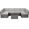 U-MAX 7 Piece Outdoor Furniture w/Fire Table