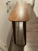 Mid-Century Modern Solid Wood Console/Entry Table