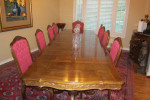Gorgeous Mahogany Dining Table + 10 chairs + 3 leaves