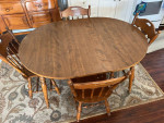 Solid wood dining table and 4 chairs
