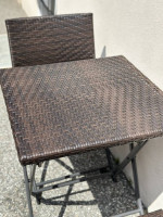 Wicker Style Outdoor Table & 2 Chairs (foldable)
