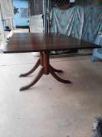 Large Drop leaf table. Solid wood, sturdy, excellent