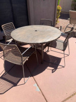 Patio table and chair set