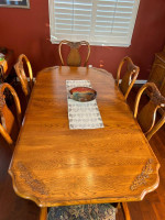 Formal Oak Dining Table & Chairs