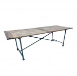 Restoration hardware, flat, iron dining table, 92 inches long