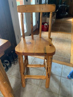 Custom made blue pine bistro dining table
