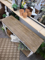Stunning Metal And Wood Console Table ( N )