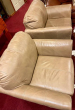 Leather Sofa + 2 Armchairs