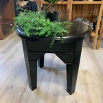 Small Black Round Side Table