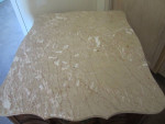 night table-  solid wood, marble top