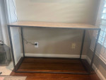 Elegant console table: stone and iron