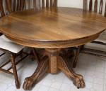 Oak Dining Table with Leaves