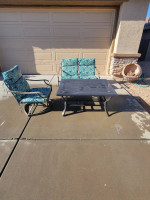 Patio set chair love seat bench table