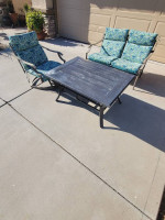 Patio set chair love seat bench table