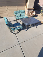 Patio set chair love seat bench table