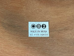 CB2 Solid Wood & Metal Round Coffee Table