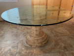 Round Glass Top Dining Table