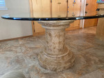 Round Glass Top Dining Table