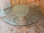 Round Glass Top Dining Table