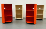 HEM Hide Pedestal Rolling Cart End Table Nightstands Carts $335 Ea