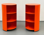 HEM Hide Pedestal Rolling Cart End Table Nightstands Carts $335 Ea