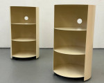HEM Hide Pedestal Rolling Cart End Table Nightstands Carts $335 Ea