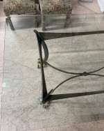 Contemporary Thick Glass Top Dining Table and 6 chairs